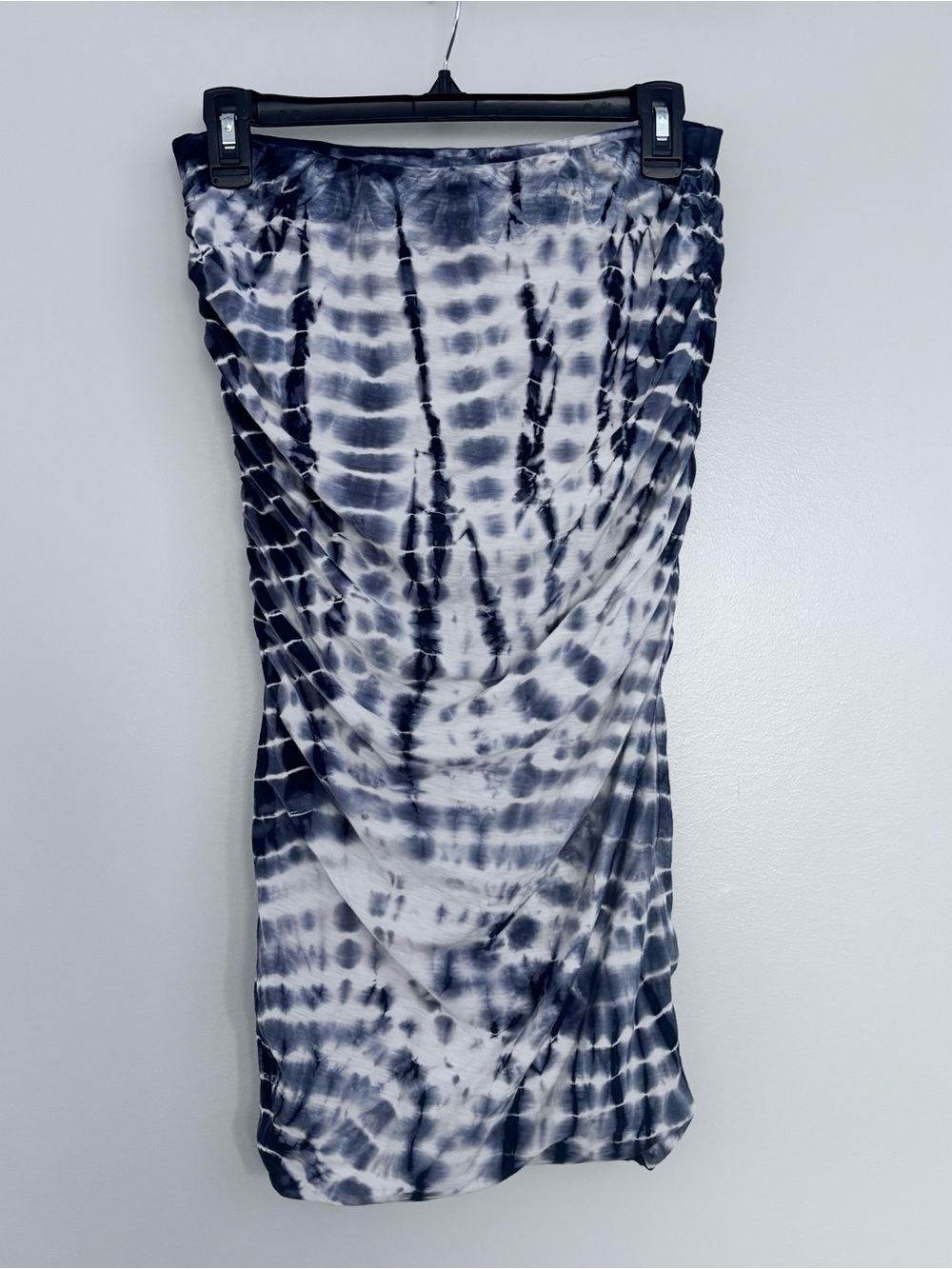 JAMES PERSE Tie Dye Ruched Pencil Skirt in Blue Size 2 - Picture 4 of 11